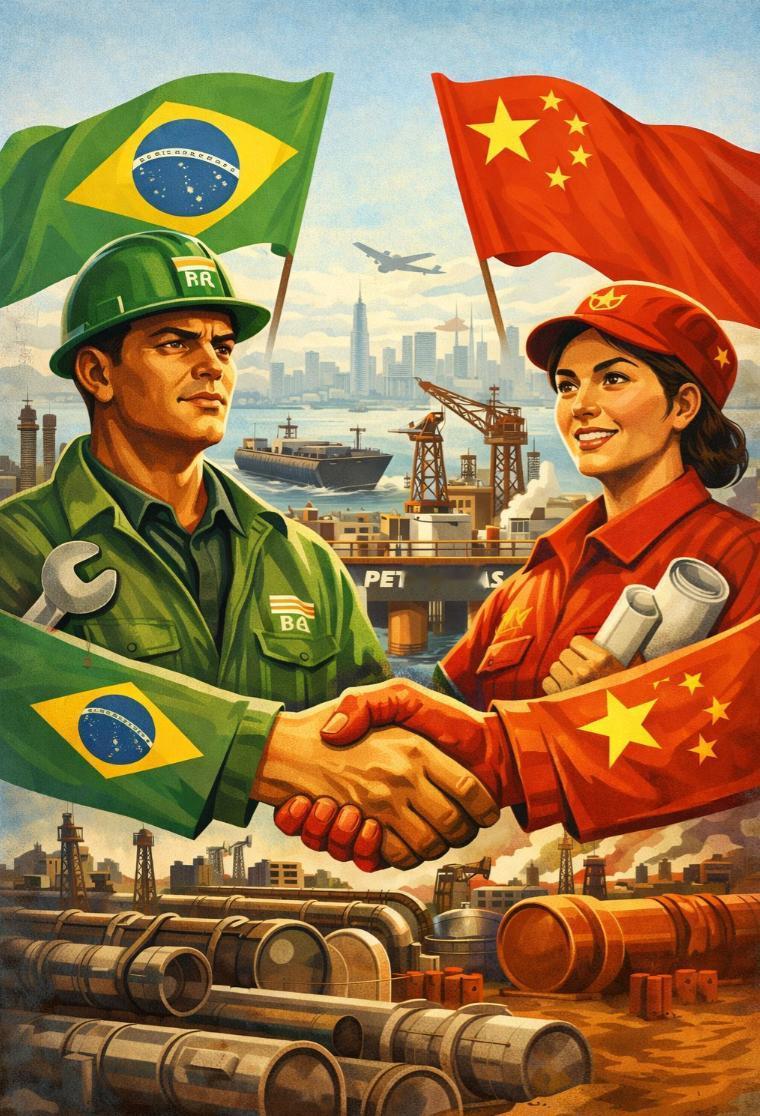 巴西石油公司前总裁说现在中国找 “中立” 又靠谱的石油供应国可太难了，而巴西就像