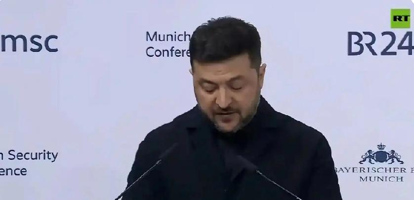 难怪泽连斯基在慕安会上这么有底气！乌克兰总统泽连斯基在慕尼黑安全会议上发言称：这