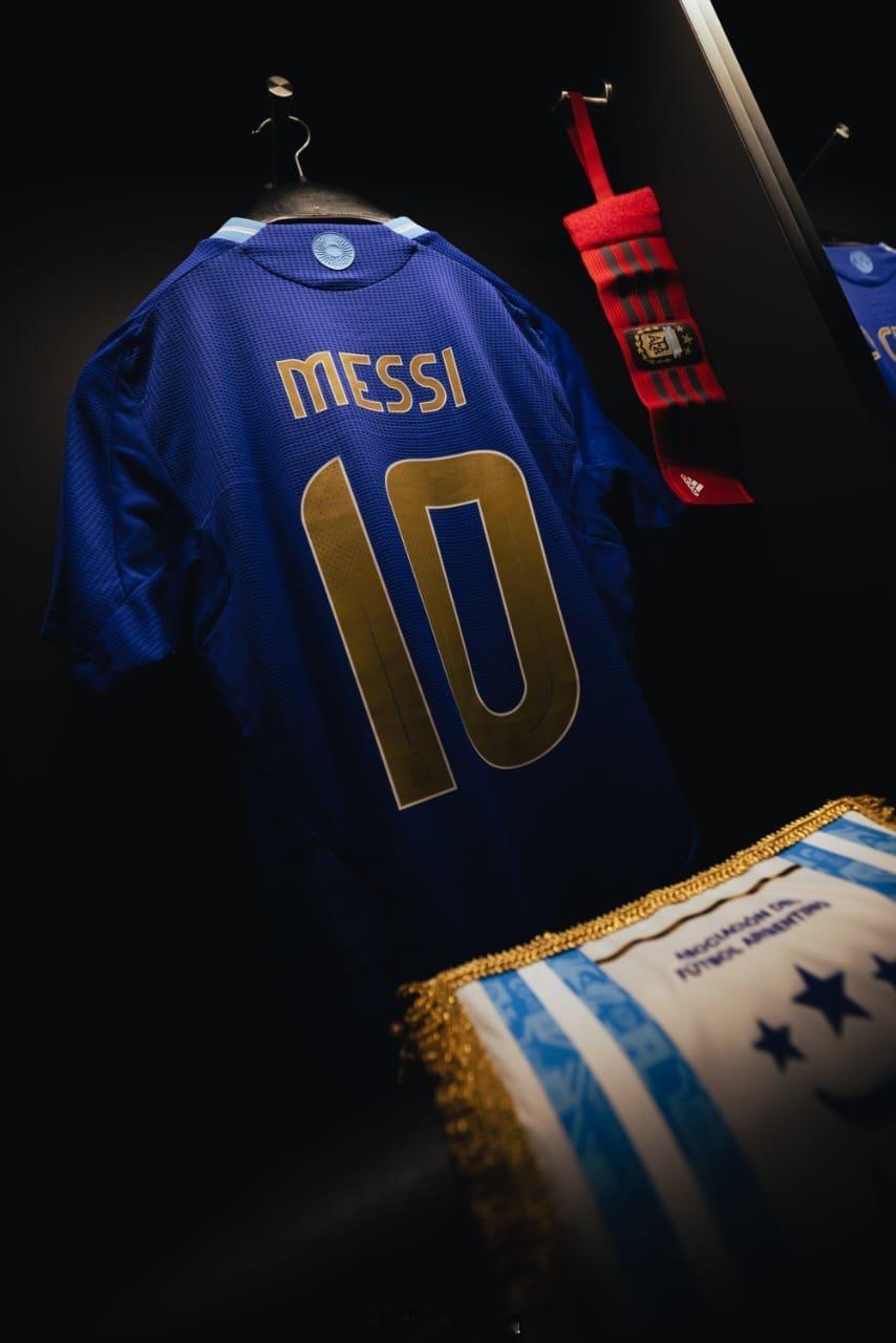 阿根廷vs波多黎各 更衣室准备好了！阿根廷本场穿蓝色客场球衣。 ​​​