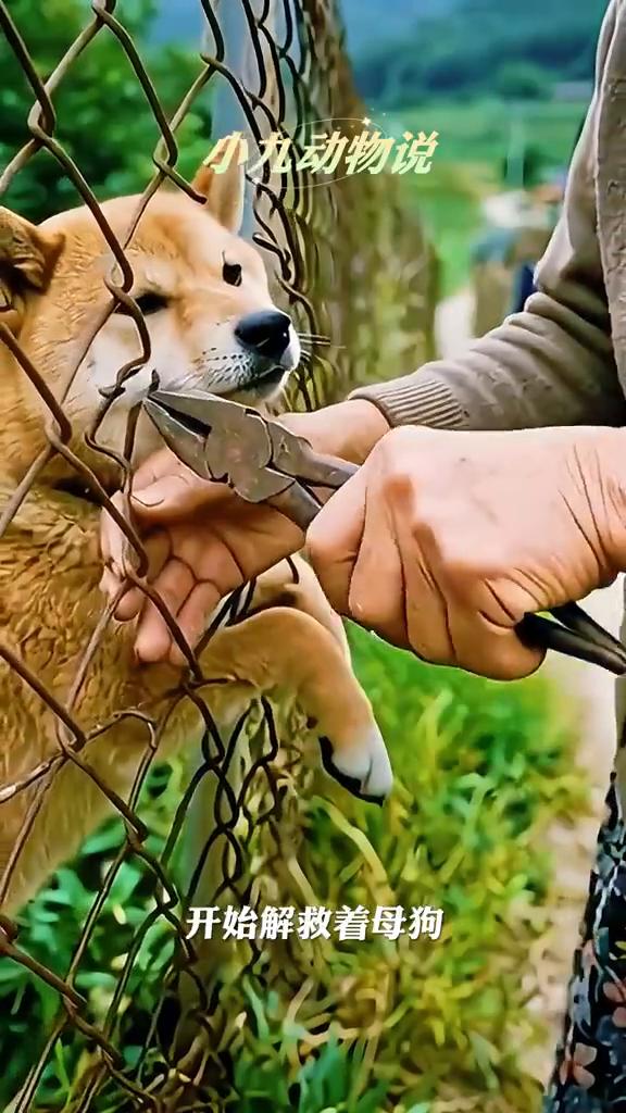 救狗。
小九动物说。
这真是一只懂事的小狗，母亲被困，它焦急的叫喊着。可惜任凭小