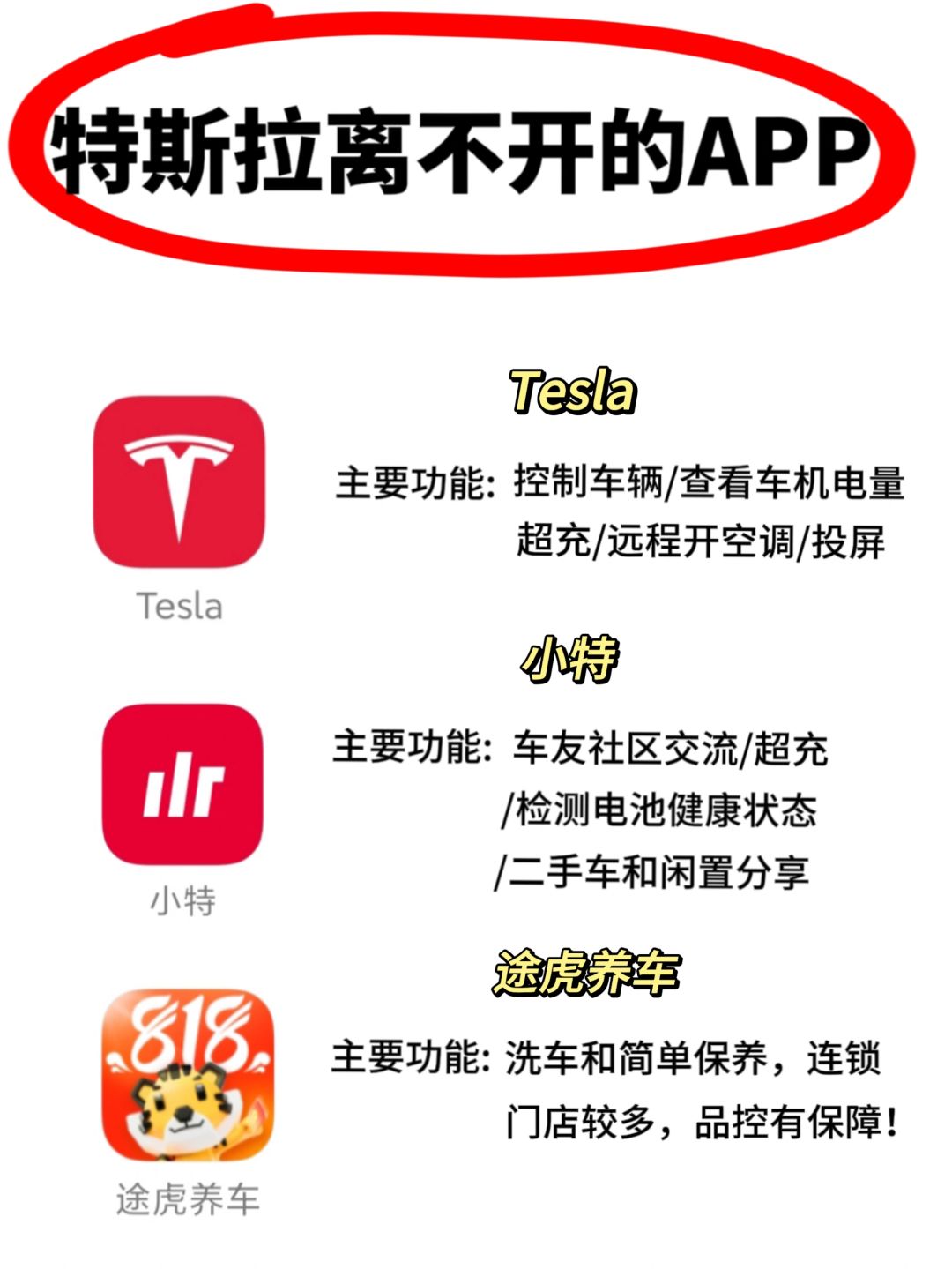 特斯拉离不开的九个App‼️老车主亲测好用