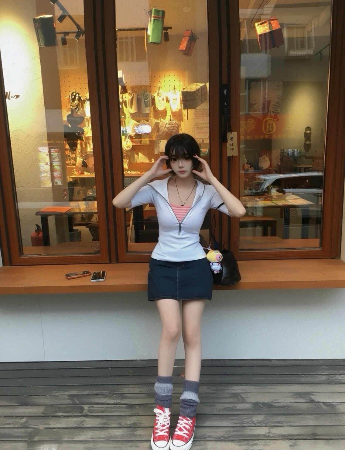 最近爱上这种旧旧的颜色
日常穿搭
今日穿搭
ootd
红色帆布鞋
咖啡店拍照
短