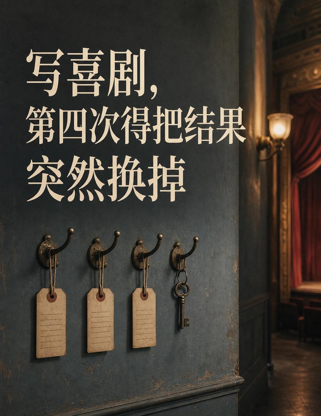 写喜剧，第四次得把结果突然换掉
写喜剧的重复，前面三次不是为了凑次数。观众得先看