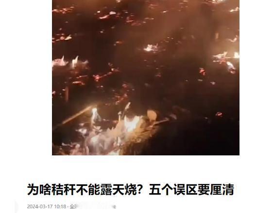 为什么焚烧秸秆不被允许？其实这事儿压根不是 “不让烧” 的强制管控，说到底是真没