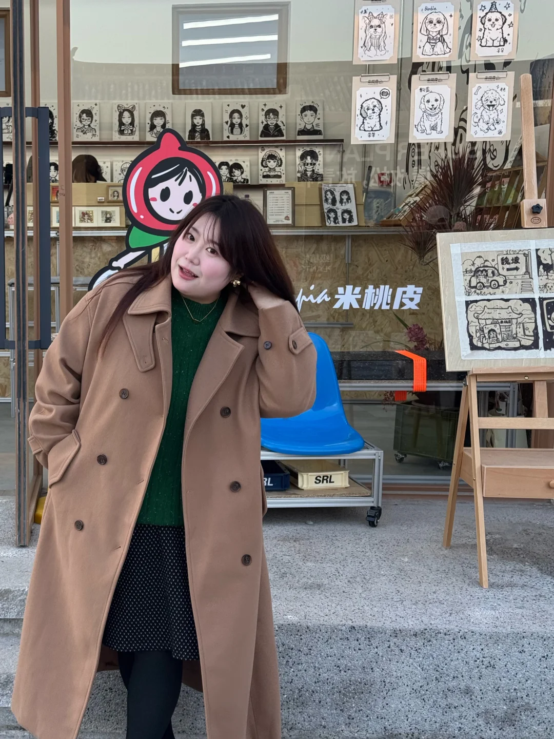 158cm170斤 衣柜里一定要有的一件驼色大衣