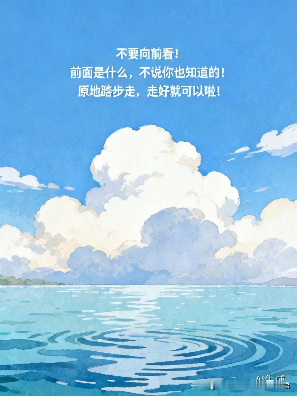 不要向前看！前面是什么，不说你也知道的！
原地踏步走，走好就可以啦！[捂脸]