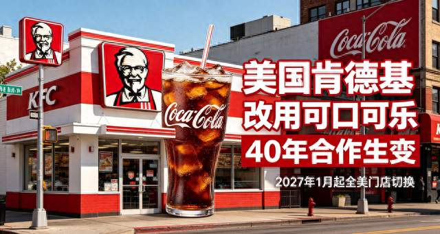 40年合作终结！美国肯德基宣布改用可口可乐，中国门店不受影响