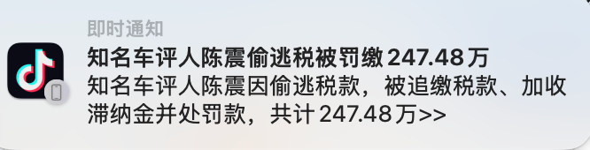 所以，陈震被禁言的真正原因是因为偷税漏税。 