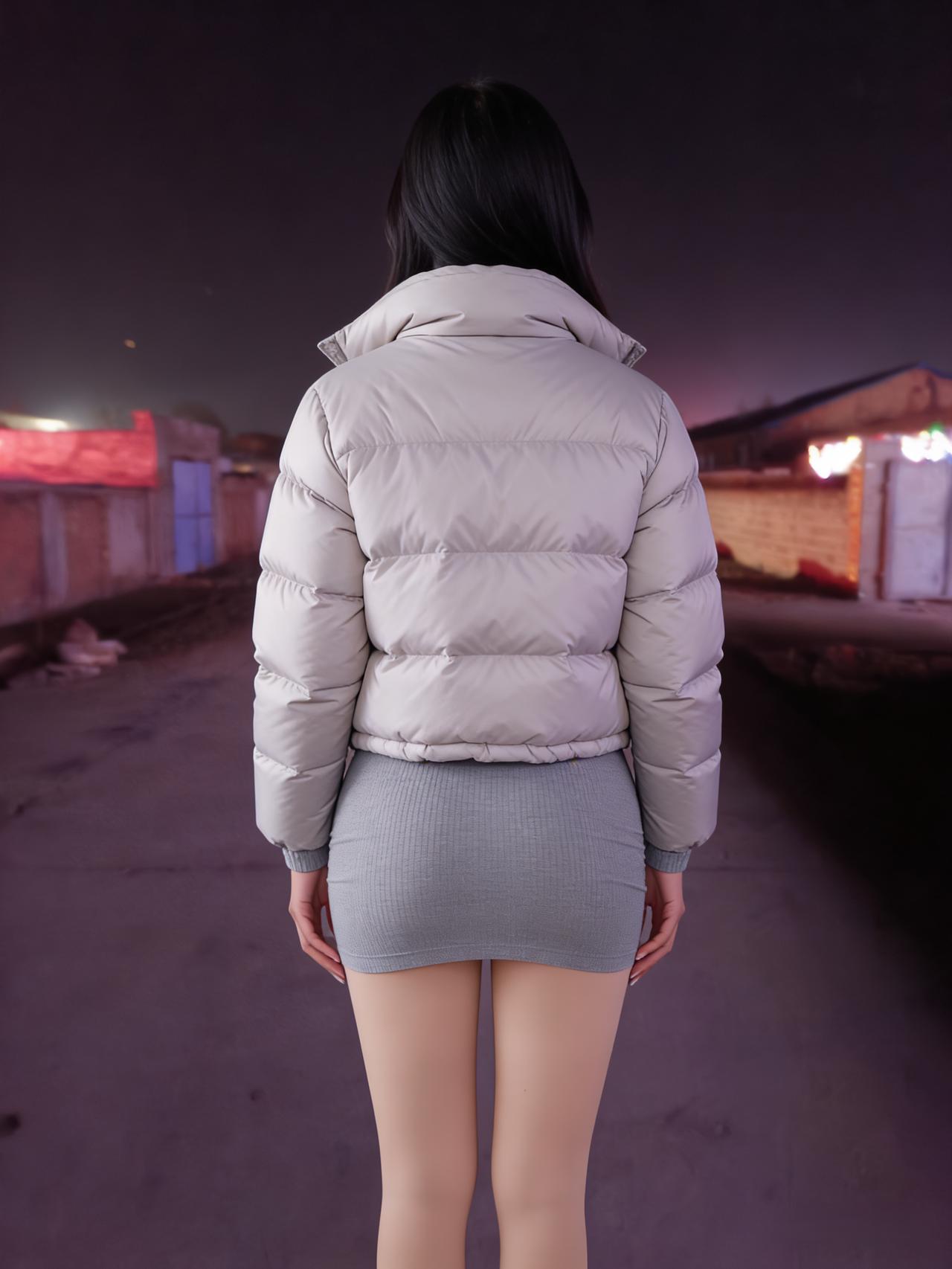 路灯把你的影子，拉成了一条河
你在河的对岸，我在河的这头
羽绒服的褶皱里，藏着未