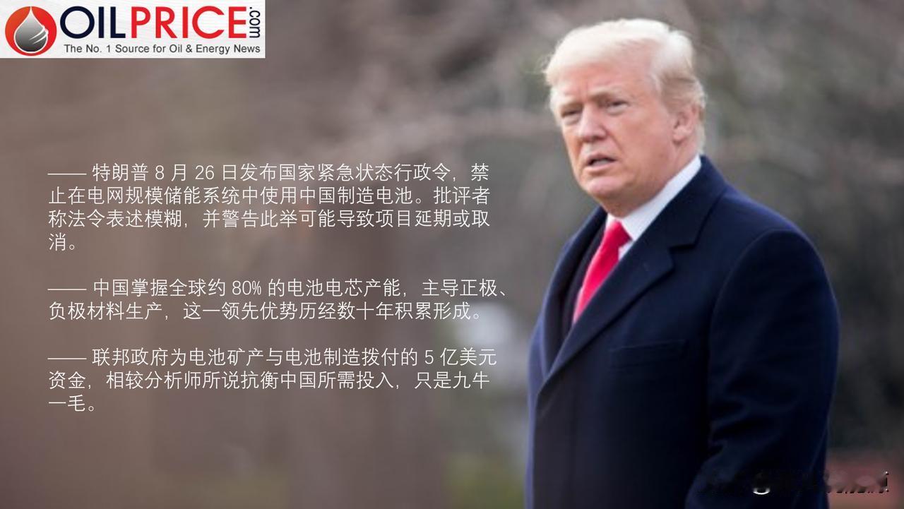 特朗普推出电网电池禁令，美国开发商进退无据

美国正快速推进大规模储能能力建设，