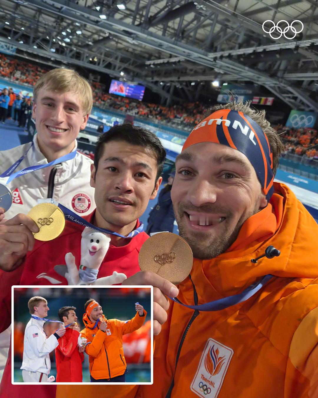 【宁忠岩冠军自拍眼角含泪】宁忠岩冠军自拍 米兰冬奥会速度滑冰男子1500米决赛在