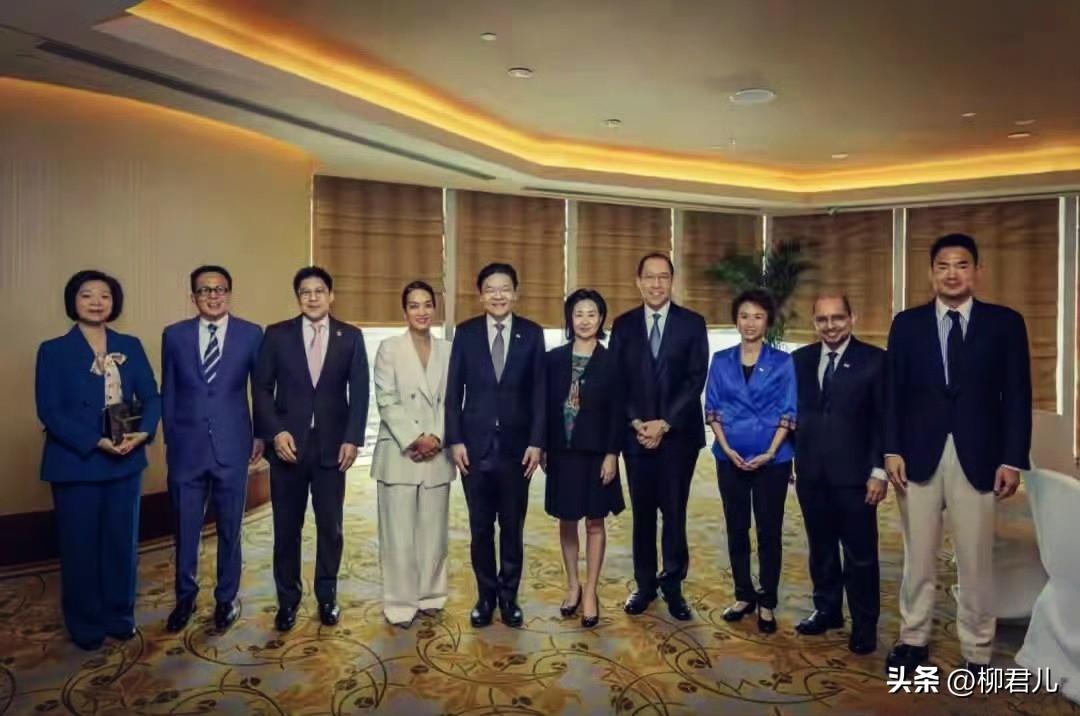新加坡总理黄循财访问香港，何超琼、李泽楷、霍启刚等豪门二代出席交流晚宴。