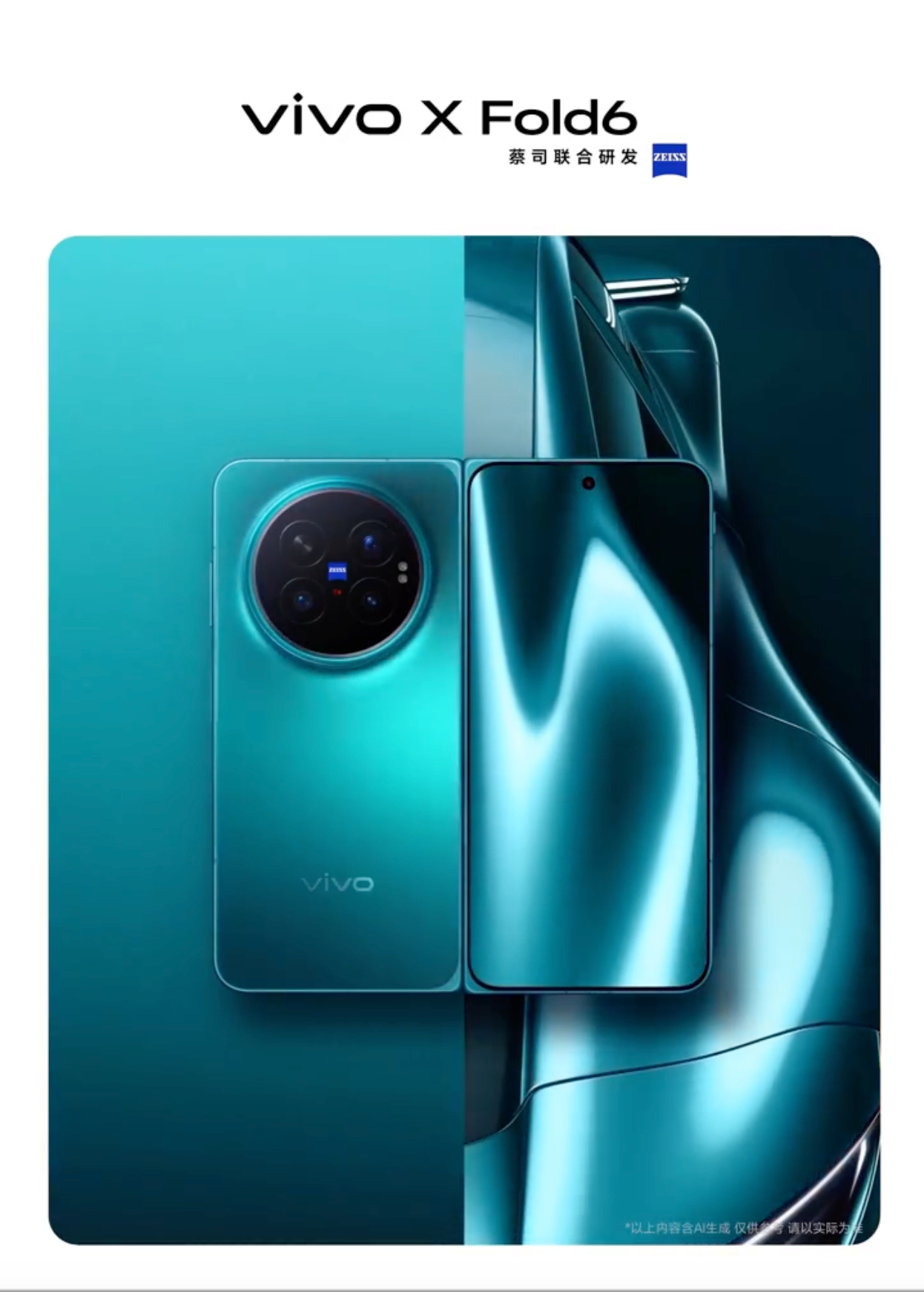 vivo X Fold6 这个新配色蓝洞好美啊，看起来很有质感，感觉实机拿在手里