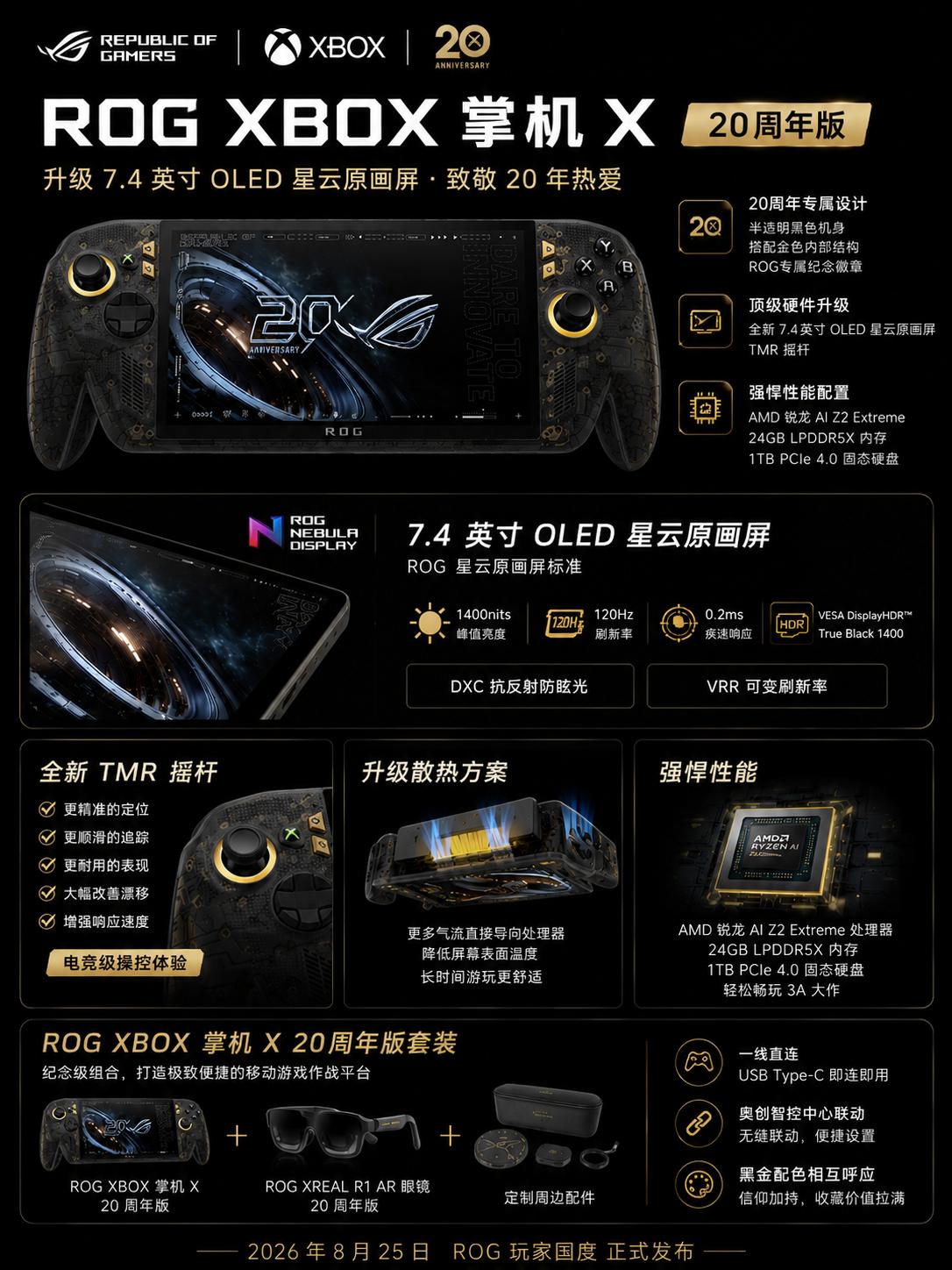 半透明这么帅吗！ROG XBOX掌机20周年版来了
刚刚我看到ROG XBOX 