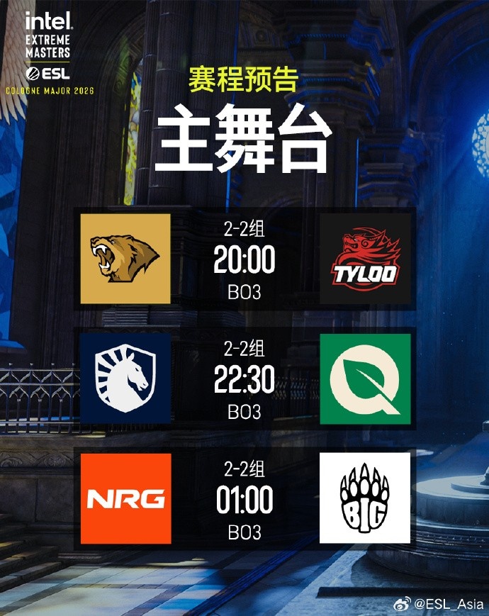 科隆Major第3日：LVG不敌MIBR TYLOO逆转Sharks CNCS迎生死对决