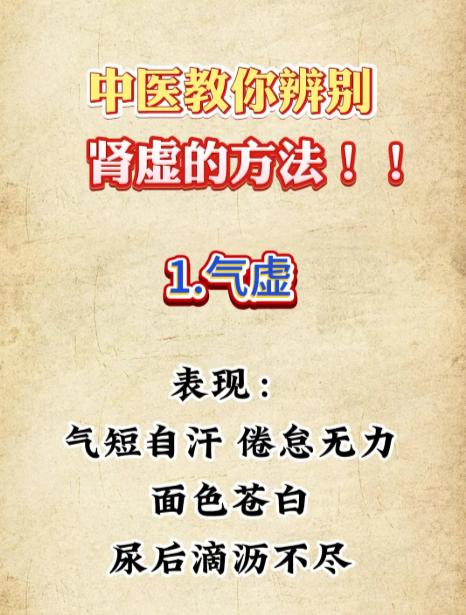 肾虚也分气虚、阳虚、阴虚，你是哪一种？