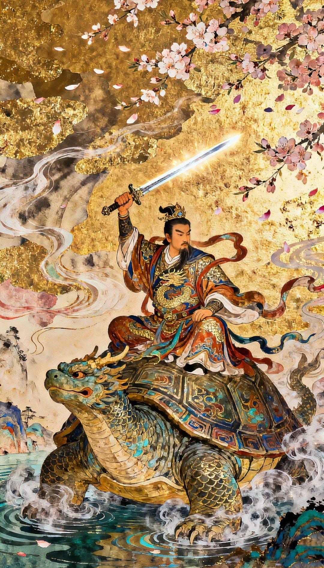 祈佑武圣，荡魔护持。佑身心康泰，出入平安，万事顺遂。 