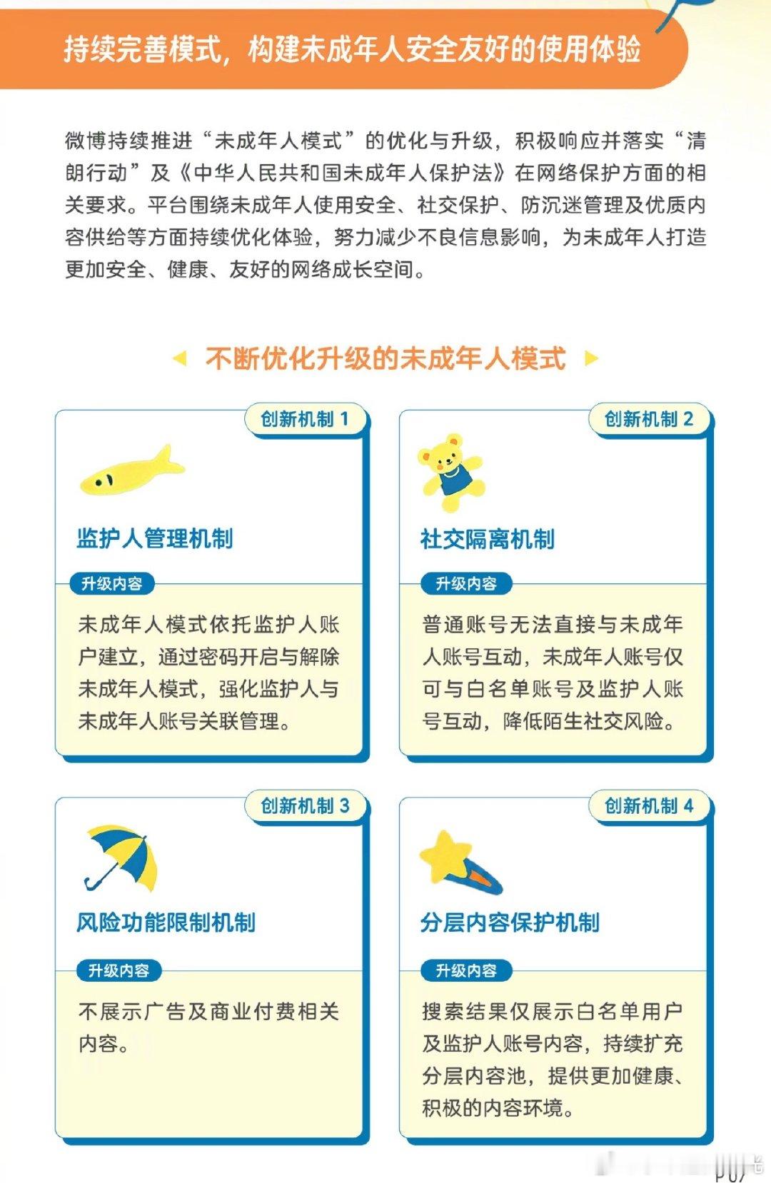 【微博未成年人保护报告 】微博未成年人模式4机制 6月1日，发文：微博持续推进“