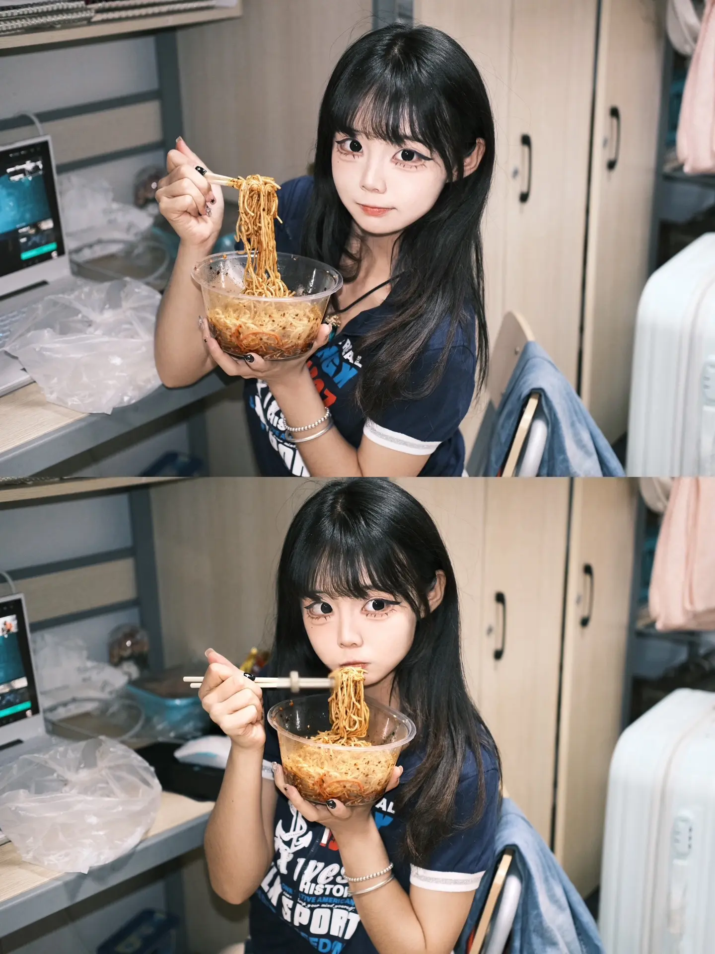 和我一起吃面吧。
