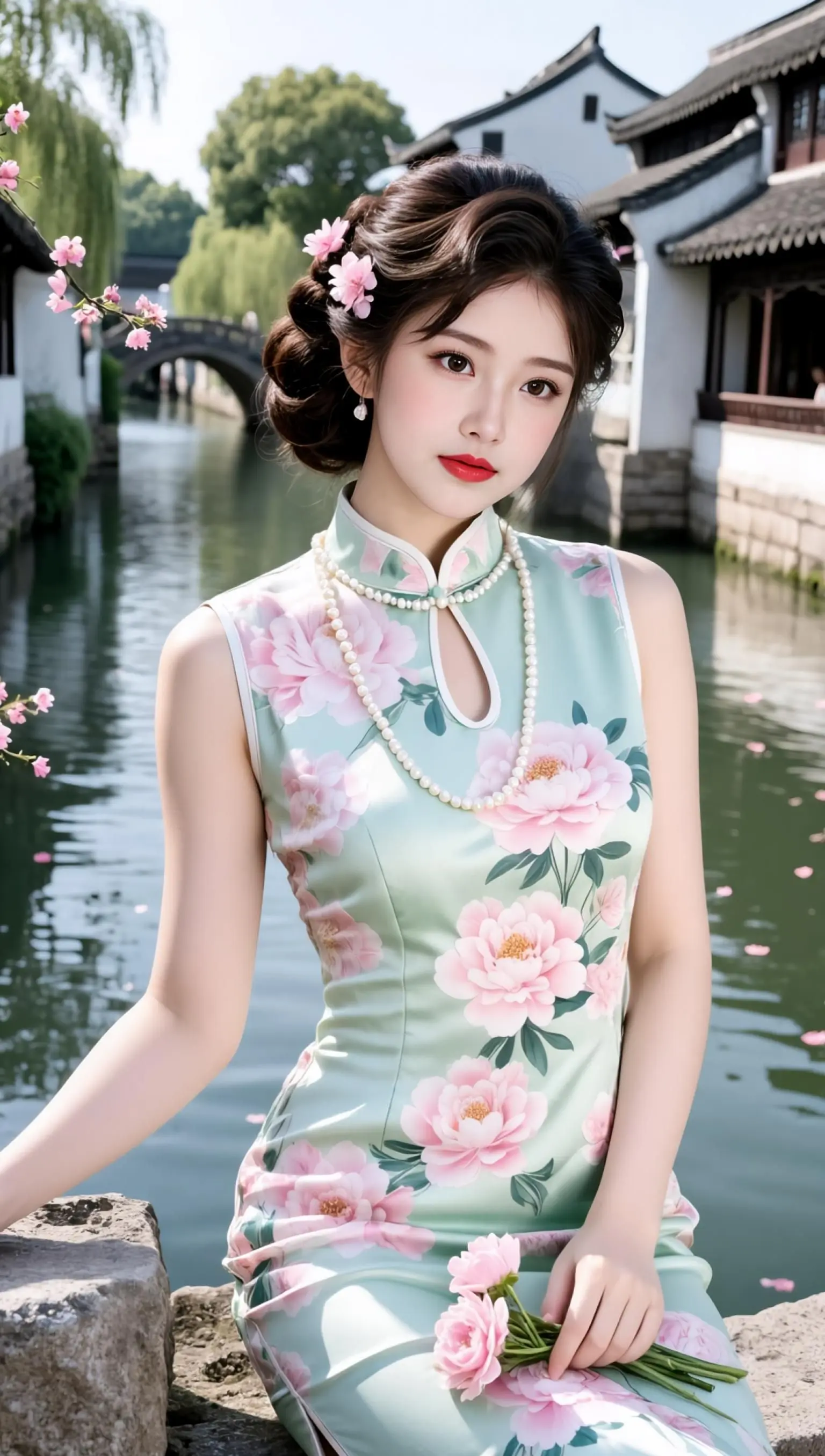 玩法合伙人计划，拍同款特效，旗袍美人。