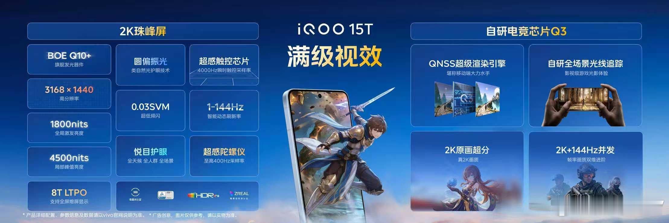 iQOO15T搭载自研电竞芯片Q3，这是行业唯一拥有「全场景光追+超级分辨率+超
