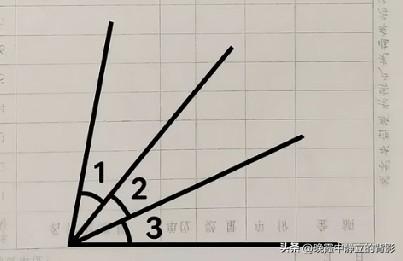 一个大角分出∠1∠2∠3，数一数图里总共有多少个角？