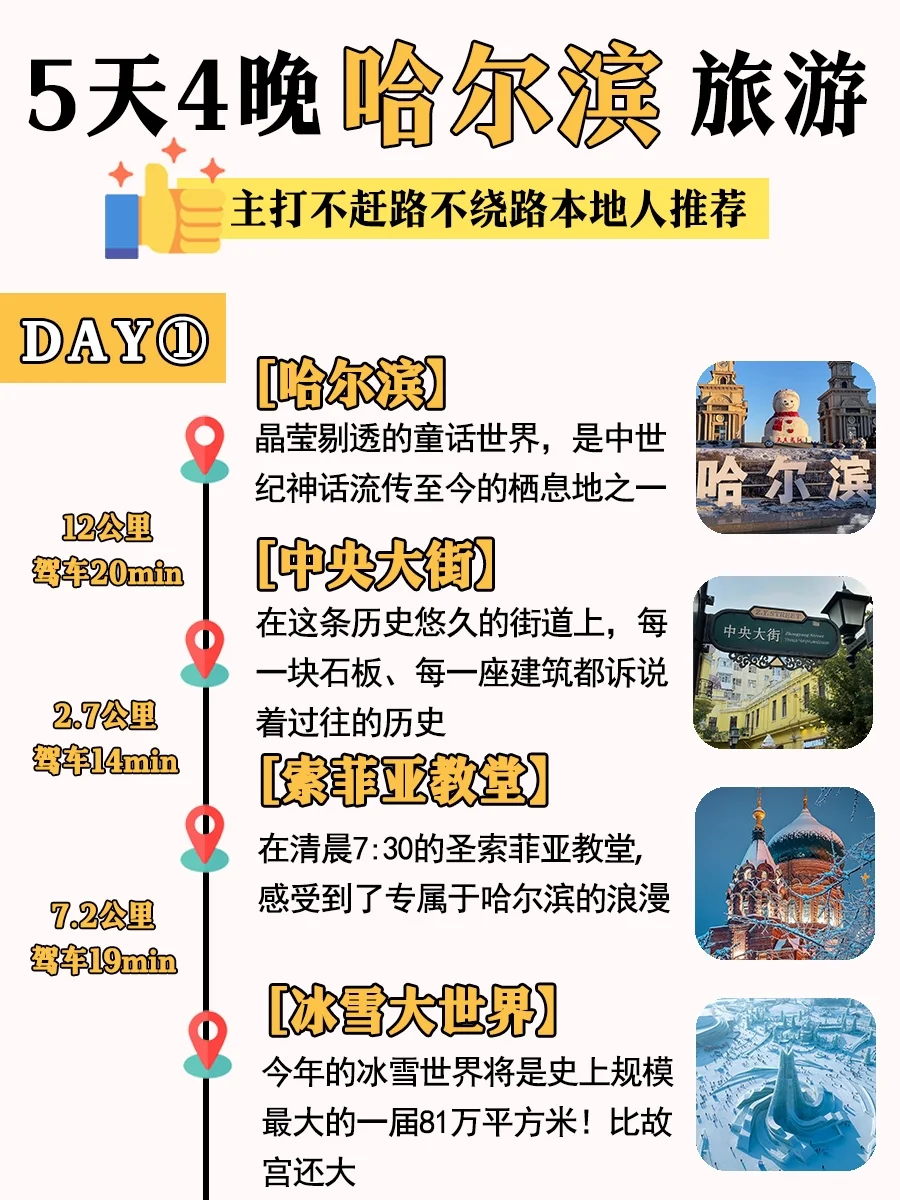 冬季哈尔滨旅游，5天4晚保姆级全攻略
