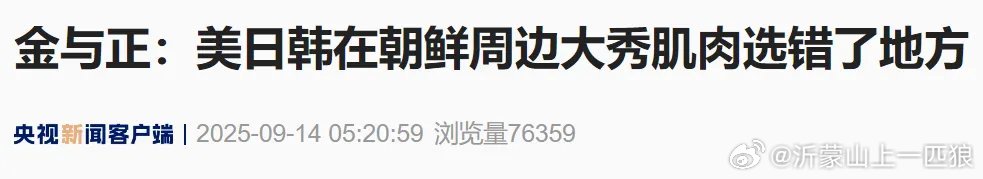 【金与正最新发声】朝鲜劳动党中央委员会副部长金与正13日发表谈话。谈话称，过几天