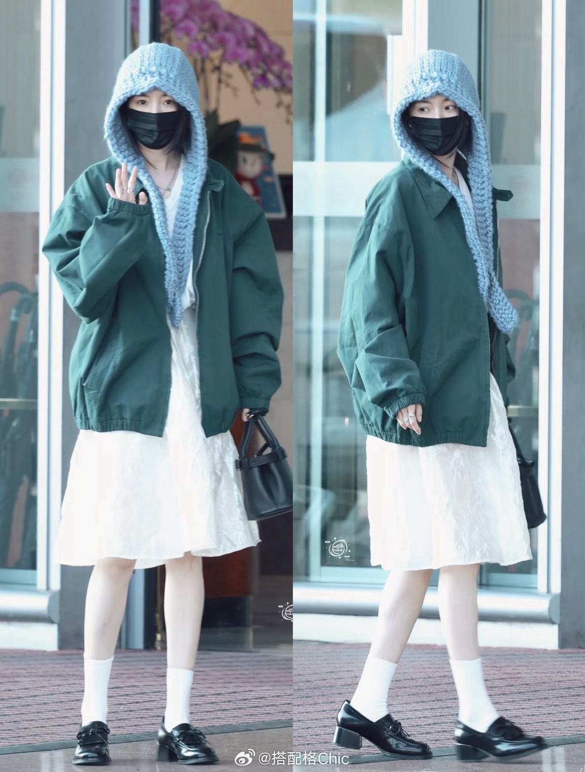 杨幂机场穿搭私服，今日妥妥的甜系少女 ​​​