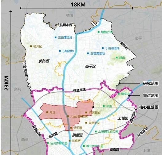 杭州“大城北”轨道交通规划的回复
根据新一轮规划，康桥单元道路交通规划形成“三纵
