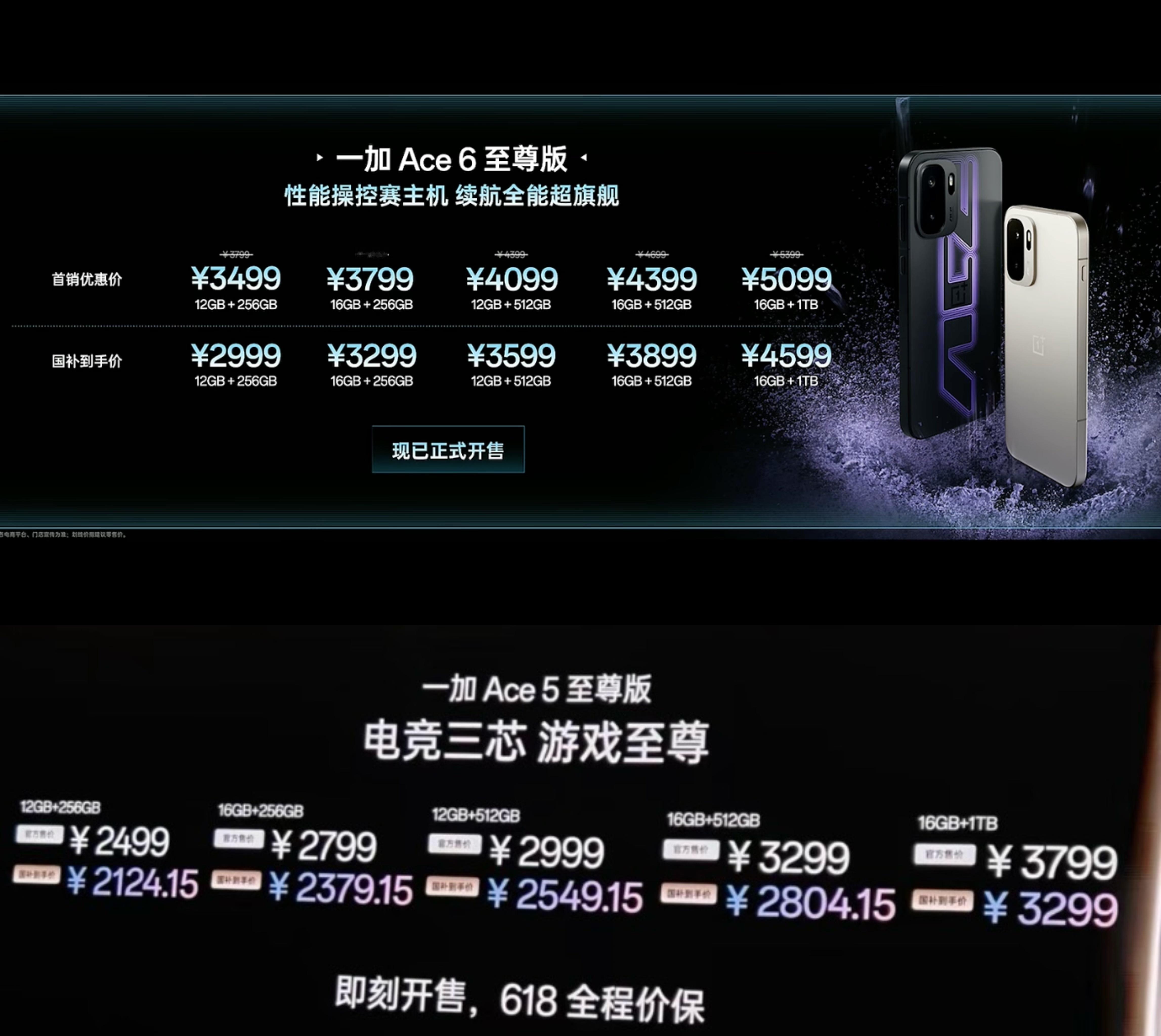 一加Ace6至尊版发布，比上一代涨价1000-1300元 