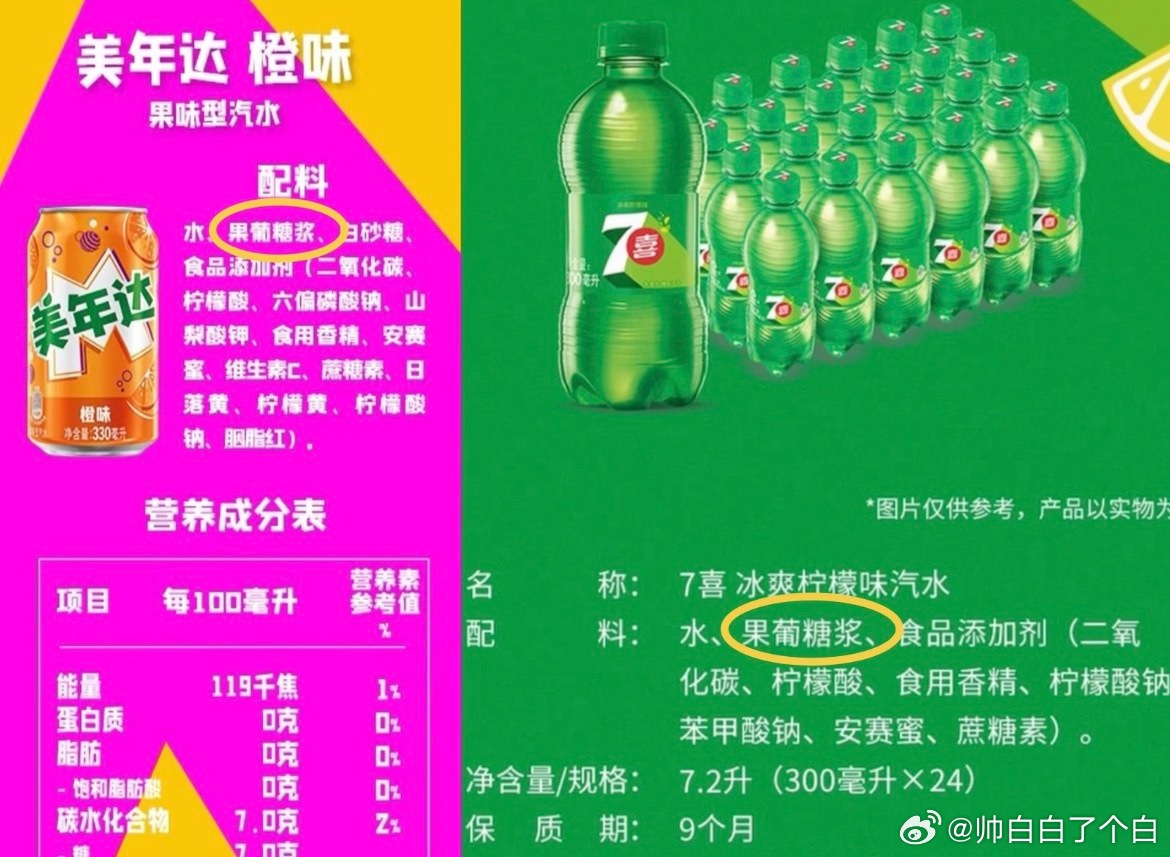 果葡糖浆的危害不看不知道一看吓一跳，平常爱喝的饮料全都有果葡糖浆，危害这么多还这