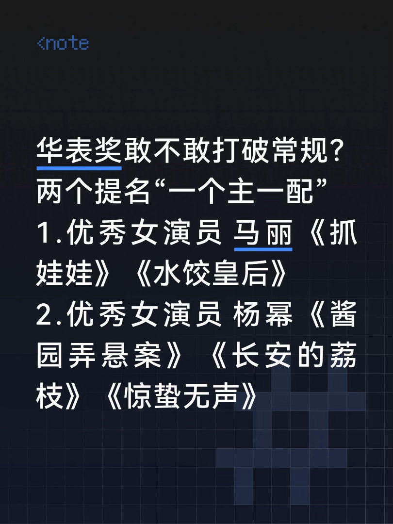 华表奖能不能来一个震撼提名不分主次，总共两个提名，给两位国民度的票房女王。一个给