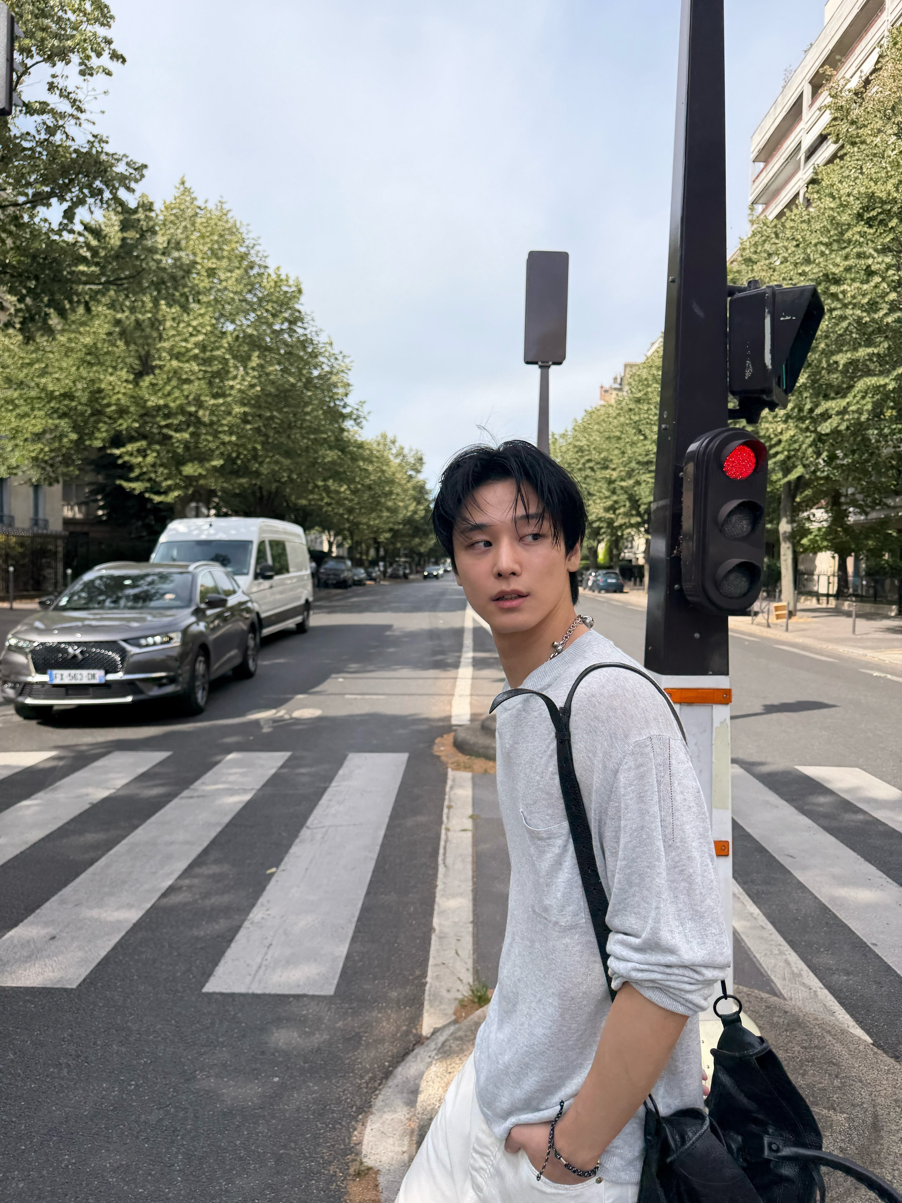 我要骑李柱延过马路 