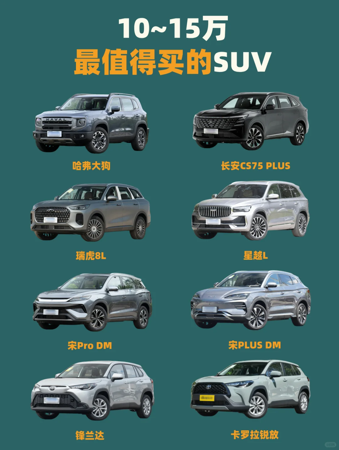 🔥10～15万｜最值得买的SUV