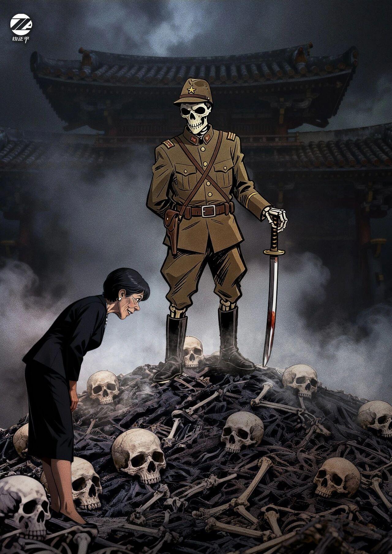 高市早苗冲绳“吊鬼”遭唾弃
 
1945年6月23日，冲绳战役落幕，日军守将牛岛