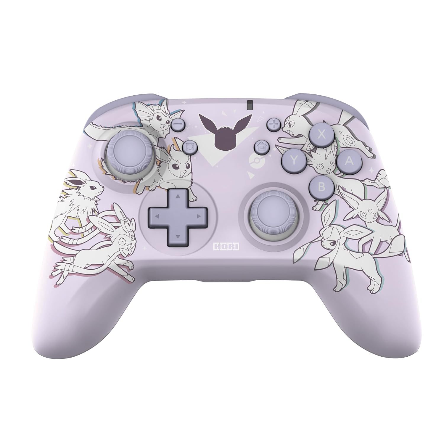 【太貌美了】HORI 推出薰衣草浅紫色伊布进化形态主题 Switch 一代手柄，