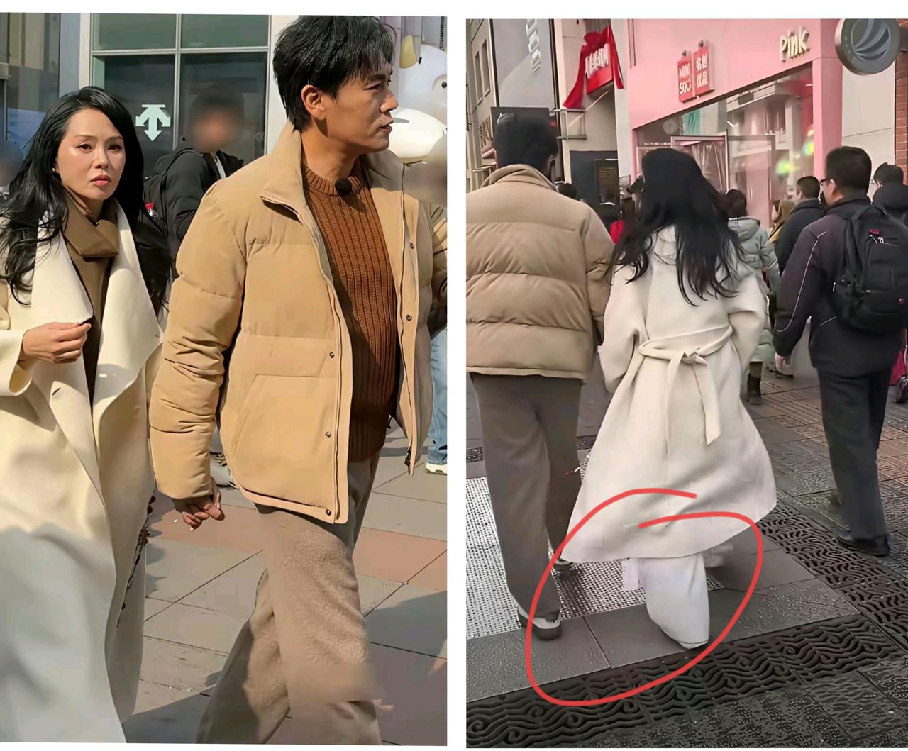 伊能静冲上热搜，
不是因为秦昊，也不是综艺节目，而是自己在逛街时，被眼尖的网友发