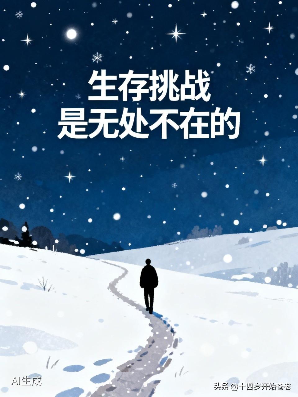 生存挑战是无处不在的
文/曾祥国残红
哪一天才不为生存所烦恼
我坐在火炉旁，看着