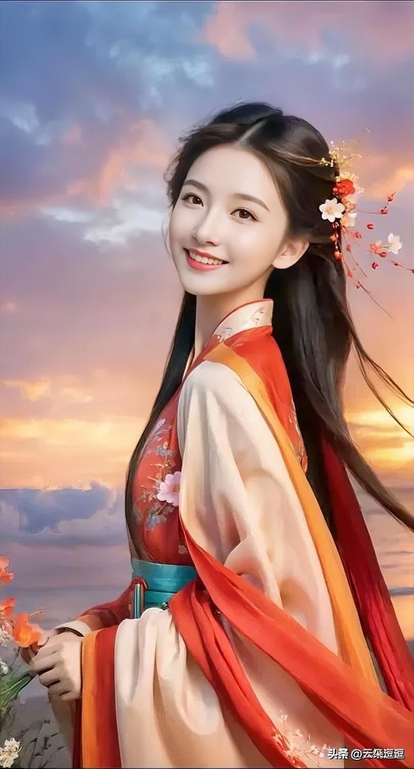 “古风少女，花海中的微笑”🌸🌹🌺如何打造青春减龄风穿搭?