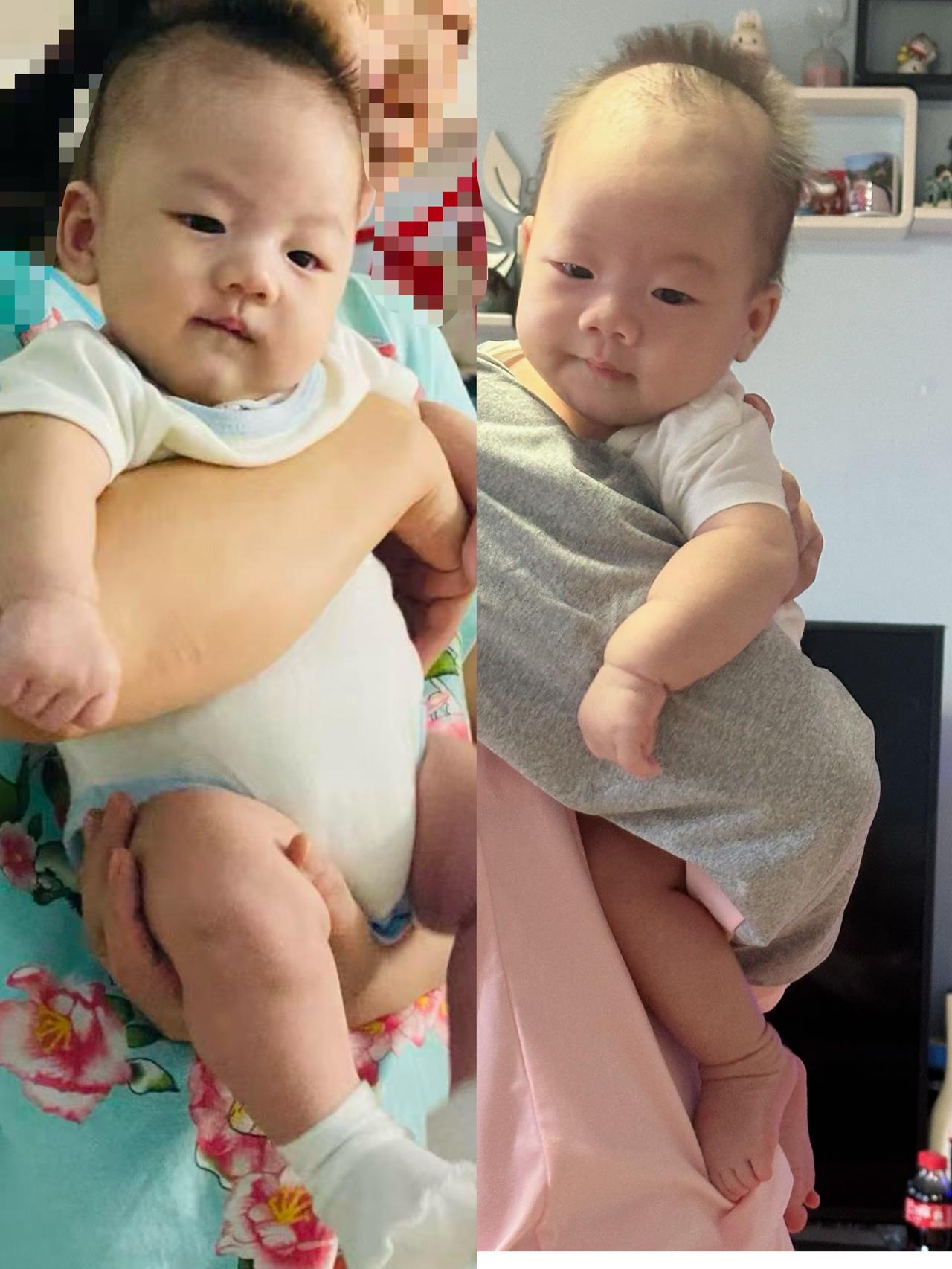 我老婆做的图，老大和老二长得好像啊，大家猜猜哪个是老大，哪个是老二