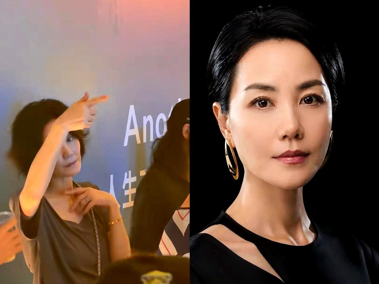 音乐节这幕太真实：台上窦靖童在唱，台下观众却集体回头围观王菲。
菲姐先是无奈一笑
