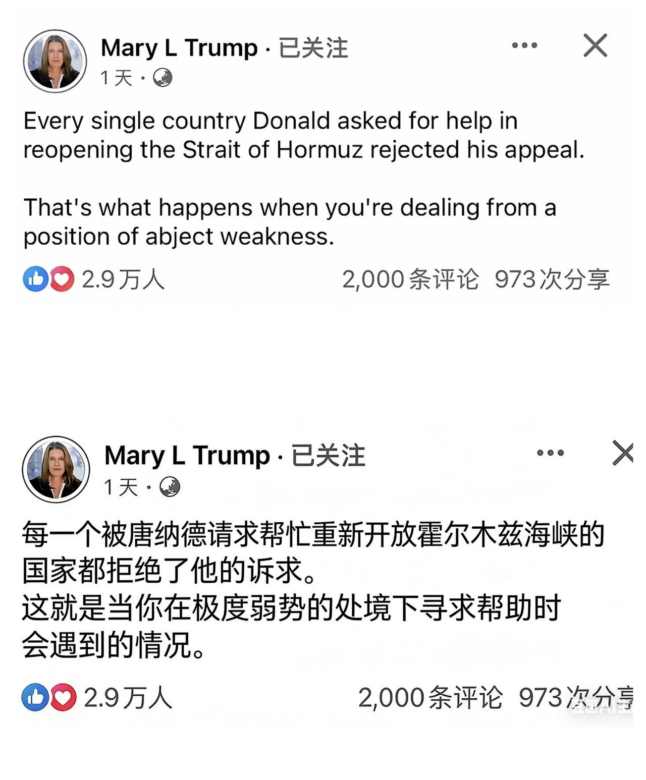 众叛亲离！特朗普请求西方盟友，一块来霍尔木兹海峡参与护航，结果全部遭到拒绝，吃了