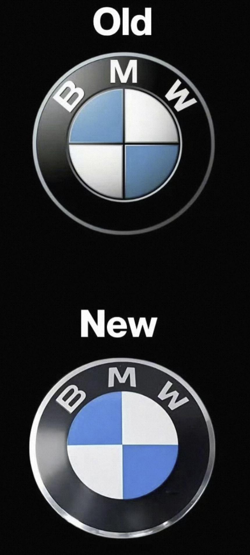 宝马改了个logo，你怎么看？我的感觉是平面化了。是不是意味着：宝马要进入数字化