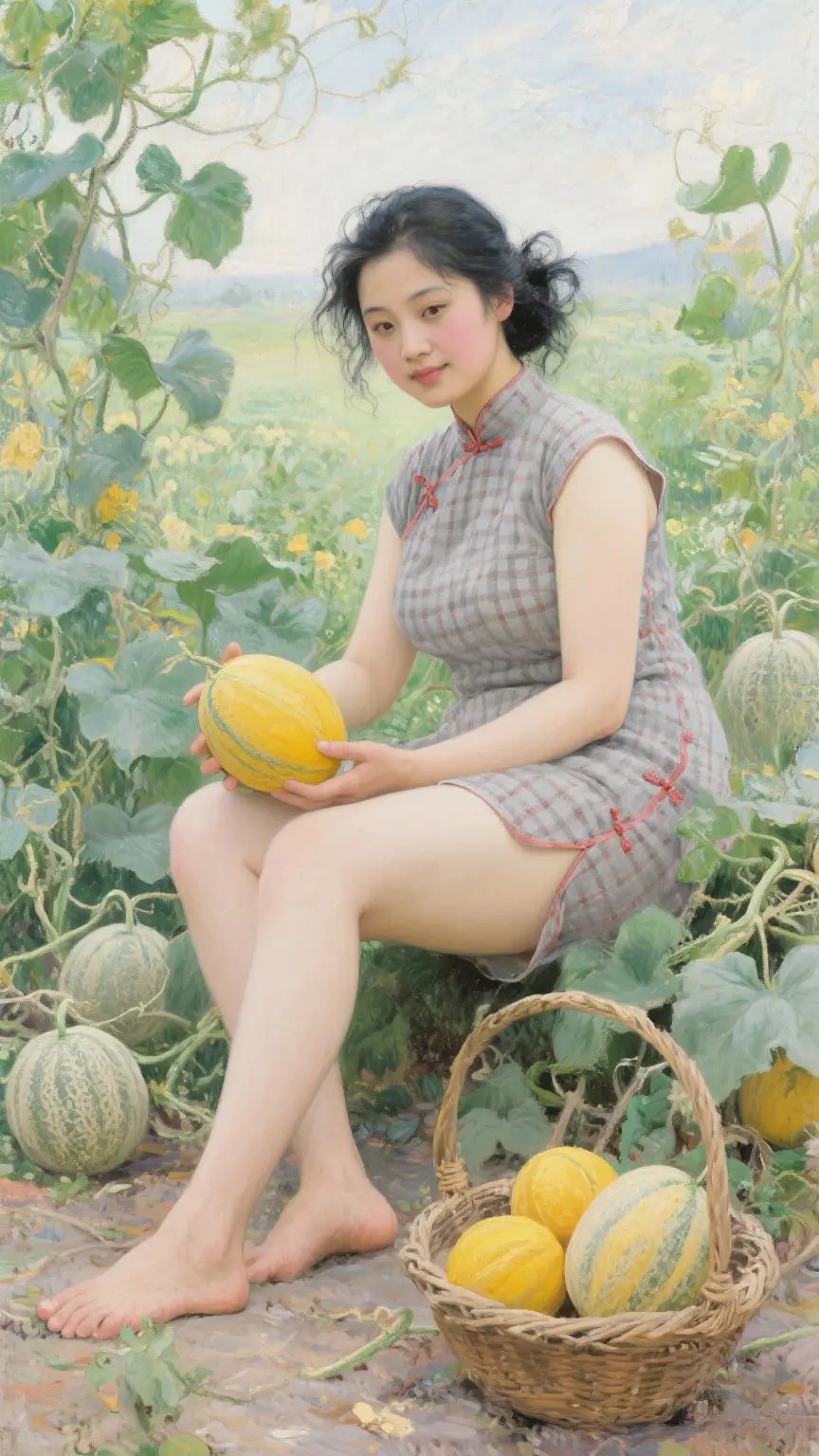 蜜瓜地 夏天的味道 哈密瓜