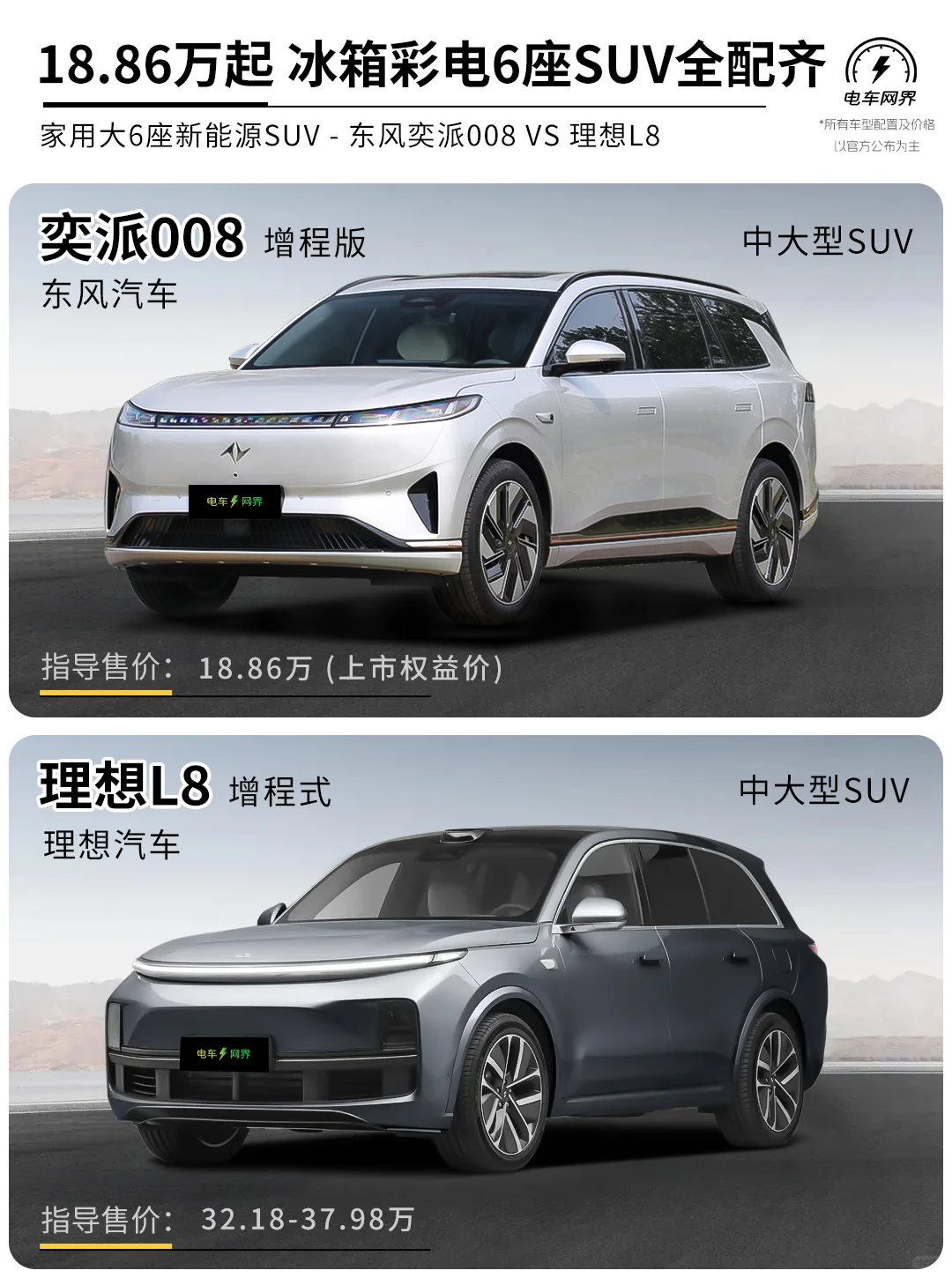 18.86万起东风奕派008大六座冰箱彩电SUV