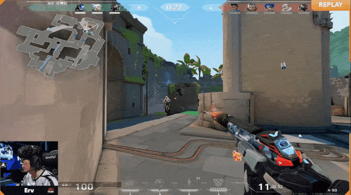 TYL完美处理双人绕后，Erv拿下三杀再次赢下手枪局