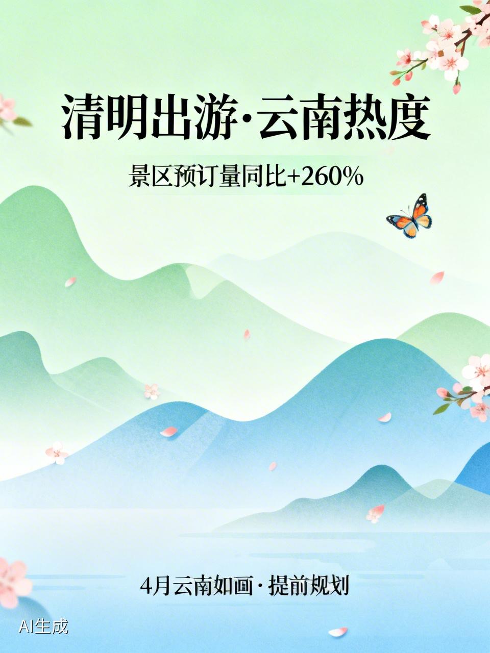 清明出游，云南热度直接拉满！飞猪报告显示，截至目前，云南假期景区门票预订量同比大