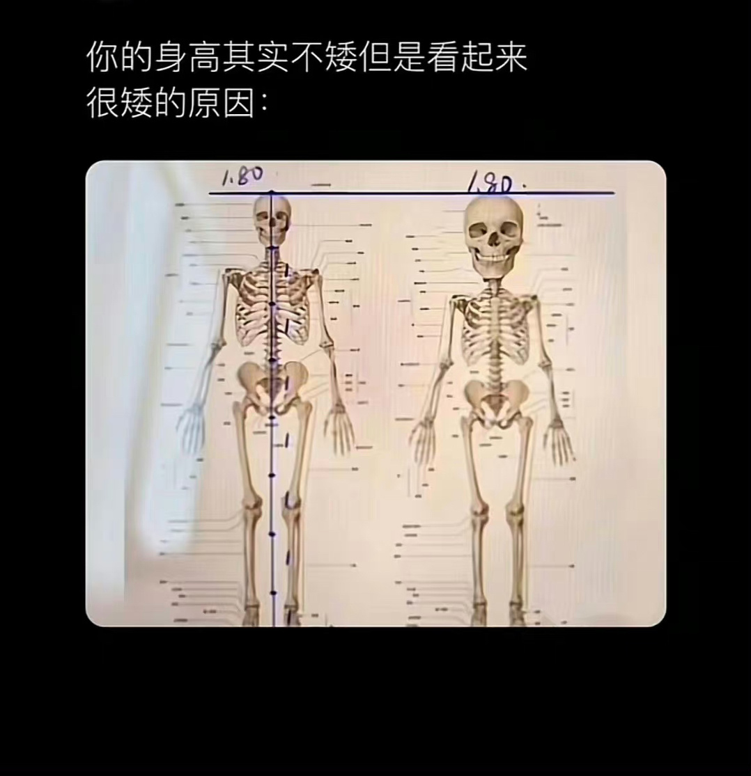 身高很高但是看起来很矮的原因 ​​​