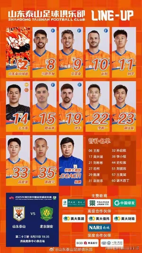 失去的尊严自己拿回来，6-0泰山主场大胜国安，一雪前耻！
泰山主场迎战国安，赛前